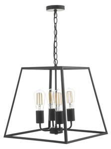 Där Lighting ACA8622 - Luster na reťazi ACADEMY 4xE27/60W/230V čierny
