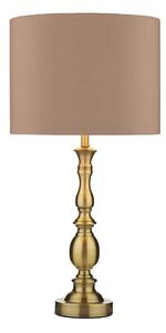 Där Lighting MAD4275 - Stolná lampa MADRID 1xE27/60W/230V hnedá/mosadz