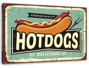 Obraz na plátne Retro značka hot dogu Rozmery: 60 x 40 cm
