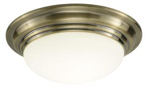 Där Lighting BAR5275 - Kúpeľňové stropné svietidlo BARCLAY 1xE27/60W/230V pr. 31 cm mosadz