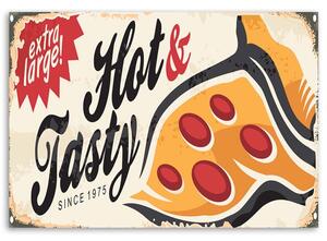 Obraz na plátne Ceduľa retro pizza Rozmery: 60 x 40 cm