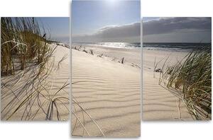 Obraz na plátne Duny na pláži - 3 dielny Rozmery: 60 x 40 cm
