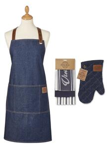 Utierky, zástera a chňapka v súprave 5 ks Oxford Denim – Cooksmart ®