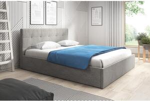 Čalúnená posteľ LAURA rozmer 80x200 cm Svetlosivá