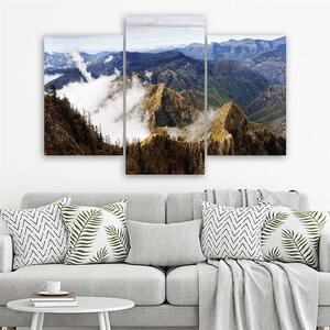 Obraz na plátne hmla v horách - 3 dielny Rozmery: 60 x 40 cm