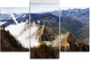 Obraz na plátne hmla v horách - 3 dielny Rozmery: 60 x 40 cm
