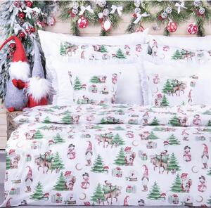 Vianočná posteľná obliečka Sobík 140x200/70x90 cm