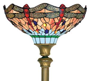 Stojacia lampa Dragonfly v štýle Tiffany