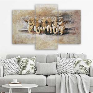 Obraz na plátne 6 anjelov - 3 dielny Rozmery: 60 x 40 cm