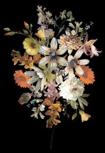 Vliesová kvetinová fototapeta na stenu, 159215, Vintage Flowers, Esta Home