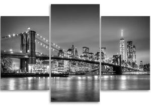 Obraz na plátne Brooklynský most - 3 dielny Rozmery: 60 x 40 cm