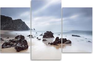 Obraz na plátne Skalnaté pobrežie - 3 dielny Rozmery: 60 x 40 cm