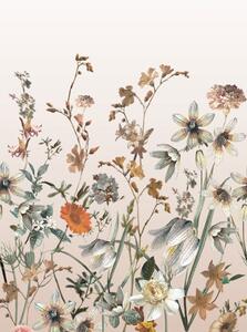 Vliesová kvetinová fototapeta na stenu, 159211, Vintage Flowers, Esta Home