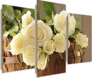 Gario Obraz Žlté a biele ruže Veľkosť: 120 x 80 cm, Prevedenie: Panelový obraz
