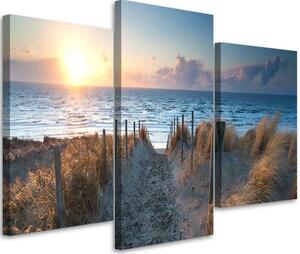 Obraz na plátne Duny pri mori - 3 dielny Rozmery: 60 x 40 cm
