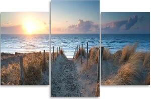 Obraz na plátne Duny pri mori - 3 dielny Rozmery: 60 x 40 cm