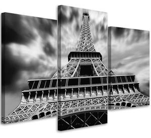 Obraz na plátne Eiffelova veža v Paríži - 3 dielny Rozmery: 60 x 40 cm