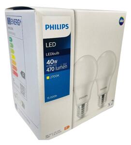 Philips 8719514471078 LED žiarovka CorePro E27 4,9W/40W 470lm 2700K A60 biela 2-set