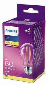 Philips 8718699665289 LED žiarovka E27 7W/60W 806lm 2700K A60 filament
