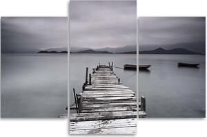 Obraz na plátne Zimné jazero - 3 dielny Rozmery: 60 x 40 cm