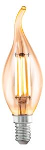EGLO 110059 LED celosklenená žiarovka E14 Vintage filament CF35 plamienok 4W/26W 270lm 2200K jantárová