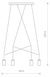Nowodvorski IMBRIA SOLID BRASS IV 7957 | čierny dizajnový luster