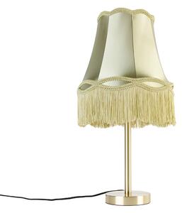 Klasická stolná lampa mosadzná so zeleným tienidlom Granny 30 cm - Simplo