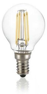 Ideal Lux 101200 LED žiarovka E14 Filament P45 4W/430lm 3000K priehľadná, kvapka
