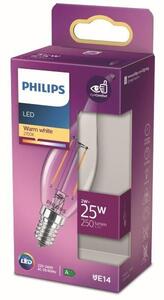 Philips 8718699763190 LED žiarovka 2W/25W 250lm E14 2700K BA35 plamienok