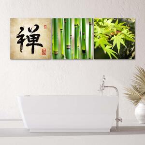 Sada obrazov na plátne Zelená Ázia - 3 dielna Rozmery: 90 x 30 cm