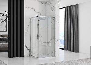 Rea Punto, sprchový kút s posuvnými dverami 80 (dvere) x 80 (dvere) x 190 cm, 5mm číre sklo, chrómový profil, REA-K0863