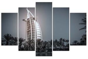Obraz na plátne Burj al arab hotel v Dubaji - 5 dielny Rozmery: 100 x 70 cm