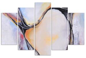 Obraz na plátne Pastelová abstrakcia - 5 dielny Rozmery: 100 x 70 cm