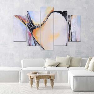 Obraz na plátne Pastelová abstrakcia - 5 dielny Rozmery: 100 x 70 cm