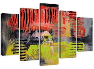 Obraz na plátne Hra farieb - 5 dielny Rozmery: 100 x 70 cm