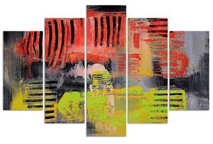 Obraz na plátne Hra farieb - 5 dielny Rozmery: 100 x 70 cm
