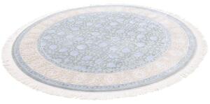 Kruhový koberec modro béžový - IN Tabriz s perzským motívom 2,00 x 2,00 m