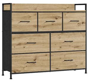 Dekorstudio Industriálna komoda LTS137B88 dub artisan 98x28x85 cm - čierna