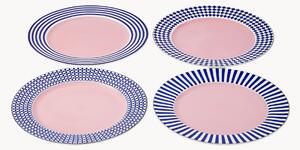 Porcelánové plytké taniere Aunty, 4 ks