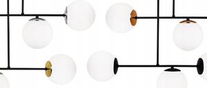 Stropné svietidlo Florence, 3x biele sklenené tienidlo, (výber zo 4 farieb uchytenia)