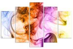 Obraz na plátne Hra s farbami - 5 dielny Rozmery: 100 x 70 cm