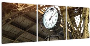 Obraz - Nádražné hodiny (s hodinami) (90x30 cm)