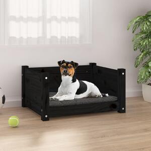 Psia posteľ čierna 55,5x45,5x28 cm borovicový masív