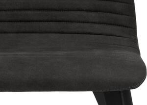 Dizajnová jedálenská stolička Alano, antracitová / čierna