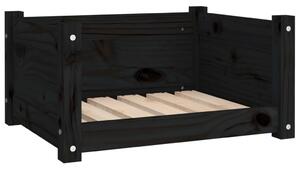 Psia posteľ čierna 55,5x45,5x28 cm borovicový masív