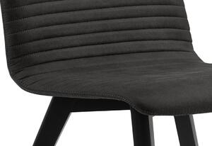 Dizajnová jedálenská stolička Alano, antracitová / čierna - Otvorené balenie - RP