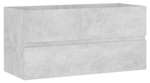 Skrinka pod umývadlo betónovo-sivá 90x38,5x45 cm drevotrieska