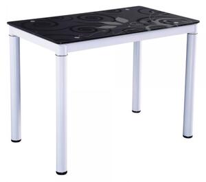 Jedálenský stôl Damar čierna / biela