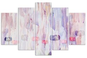 Obraz na plátne Lilac abstrakcia - 5 dielny Rozmery: 100 x 70 cm