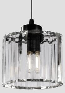 Toolight, Krištáľová závesná lampa E27 60W APP511-1CP, čierna, OSW-08551